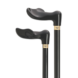 Harvy Palm Grip Cane: Stylish Black Hardwood with Brass Detail - Tophatter Daily Deals