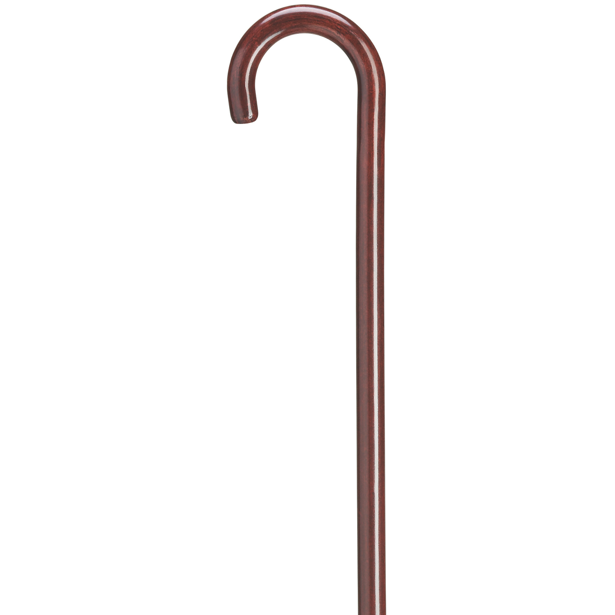 1" Round Nose Laminated Tourist Cane - Mahogany - Tophatter Daily Deals