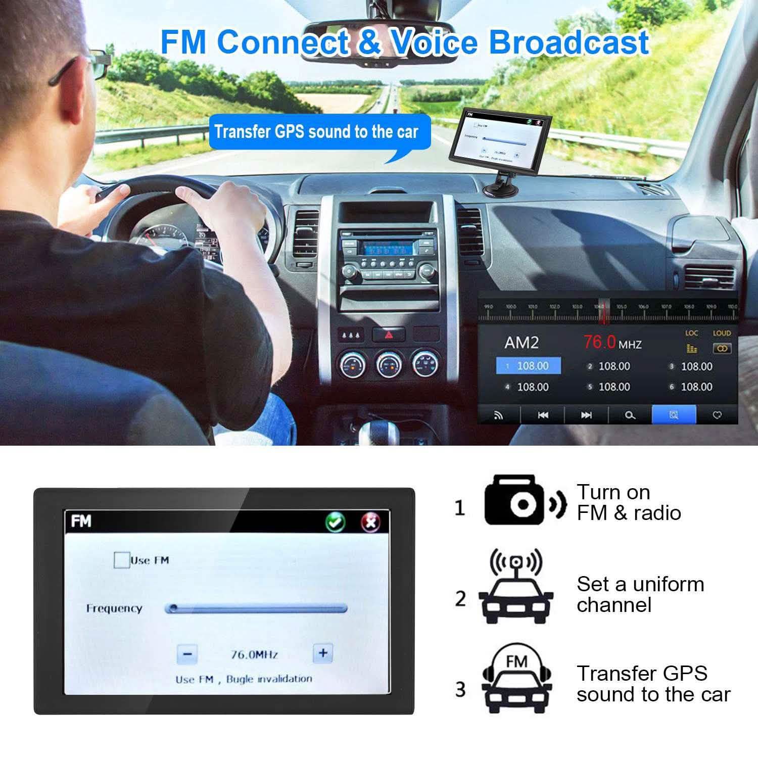 9" Car GPS Navigation - 8GB Touch Screen Vehicle Navigator Automotive - Tophatter Daily Deals
