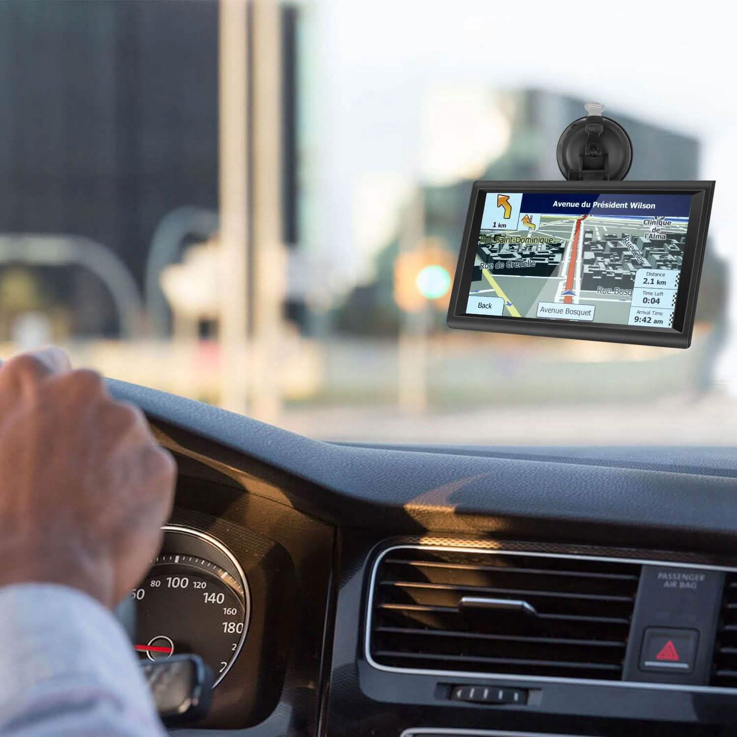 9" Car GPS Navigation - 8GB Touch Screen Vehicle Navigator Automotive - Tophatter Daily Deals