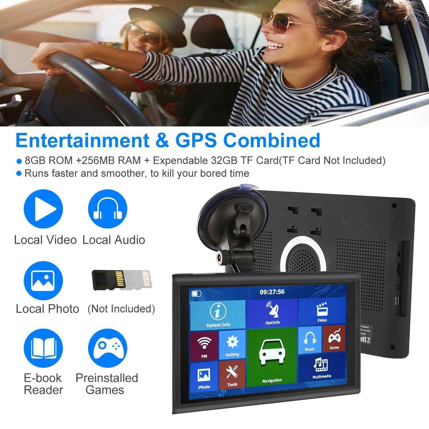 9" Car GPS Navigation - 8GB Touch Screen Vehicle Navigator Automotive - Tophatter Daily Deals
