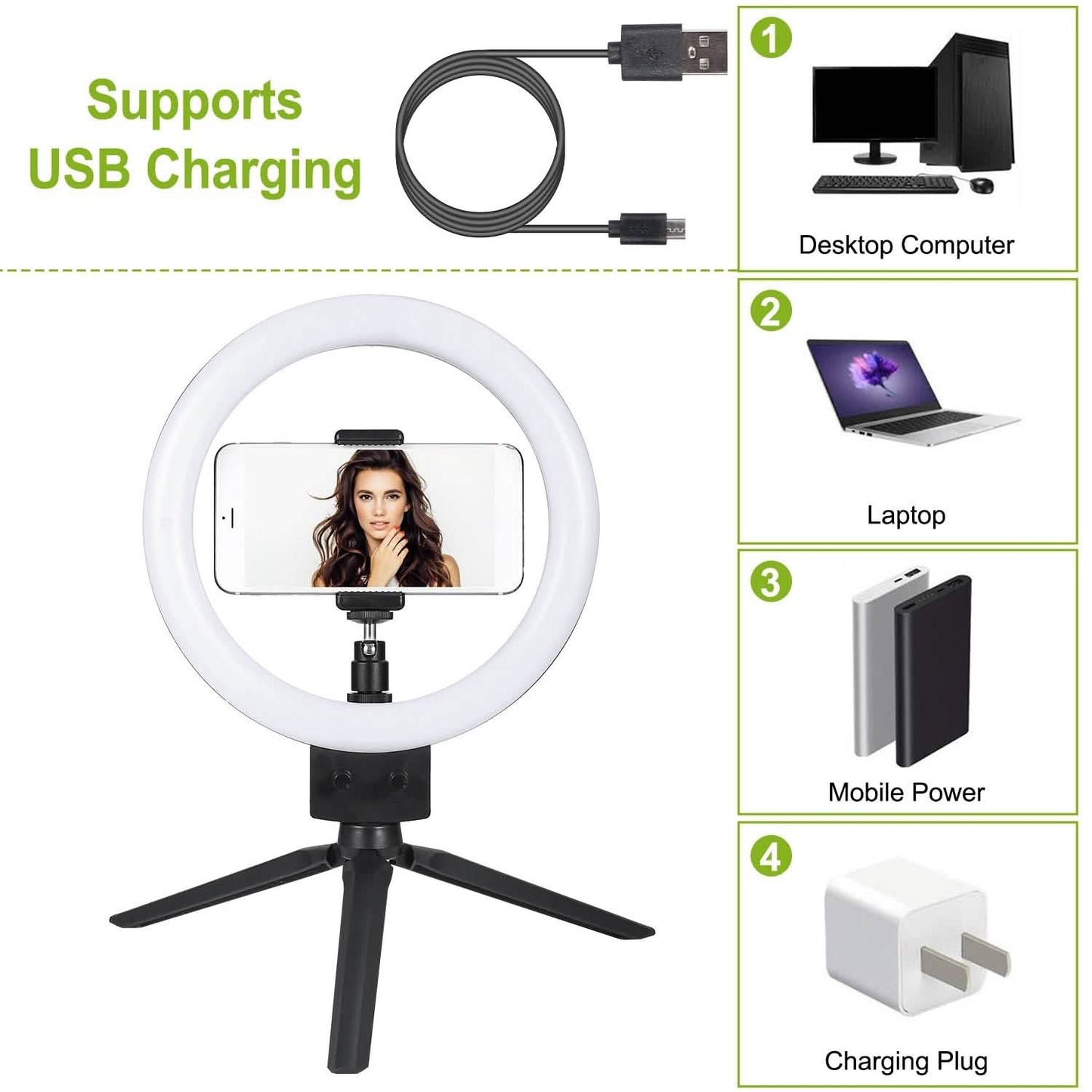 9" Dimmable LED Ring Light with Tripod Mobile Accessories - Tophatter Daily Deals