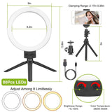 9" Dimmable LED Ring Light with Tripod Mobile Accessories - Tophatter Daily Deals