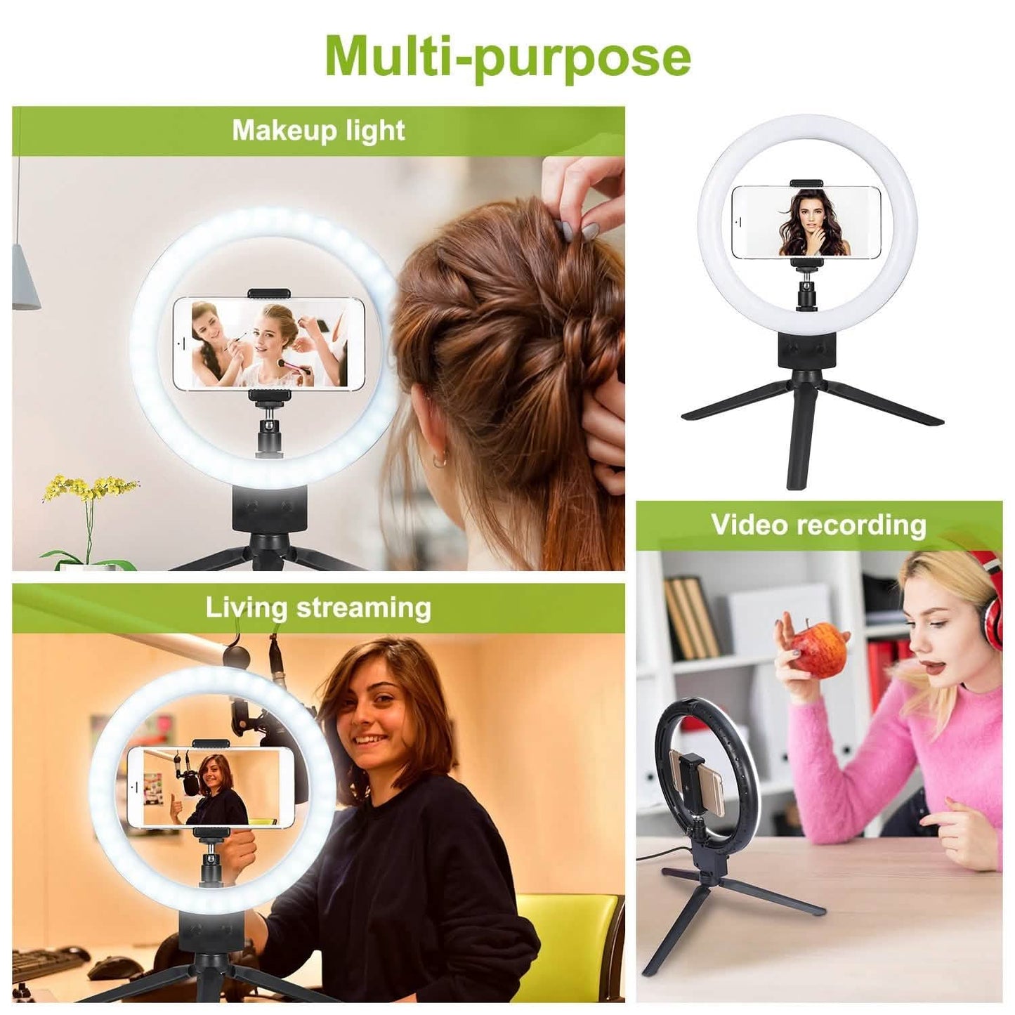 9" Dimmable LED Ring Light with Tripod Mobile Accessories - Tophatter Daily Deals