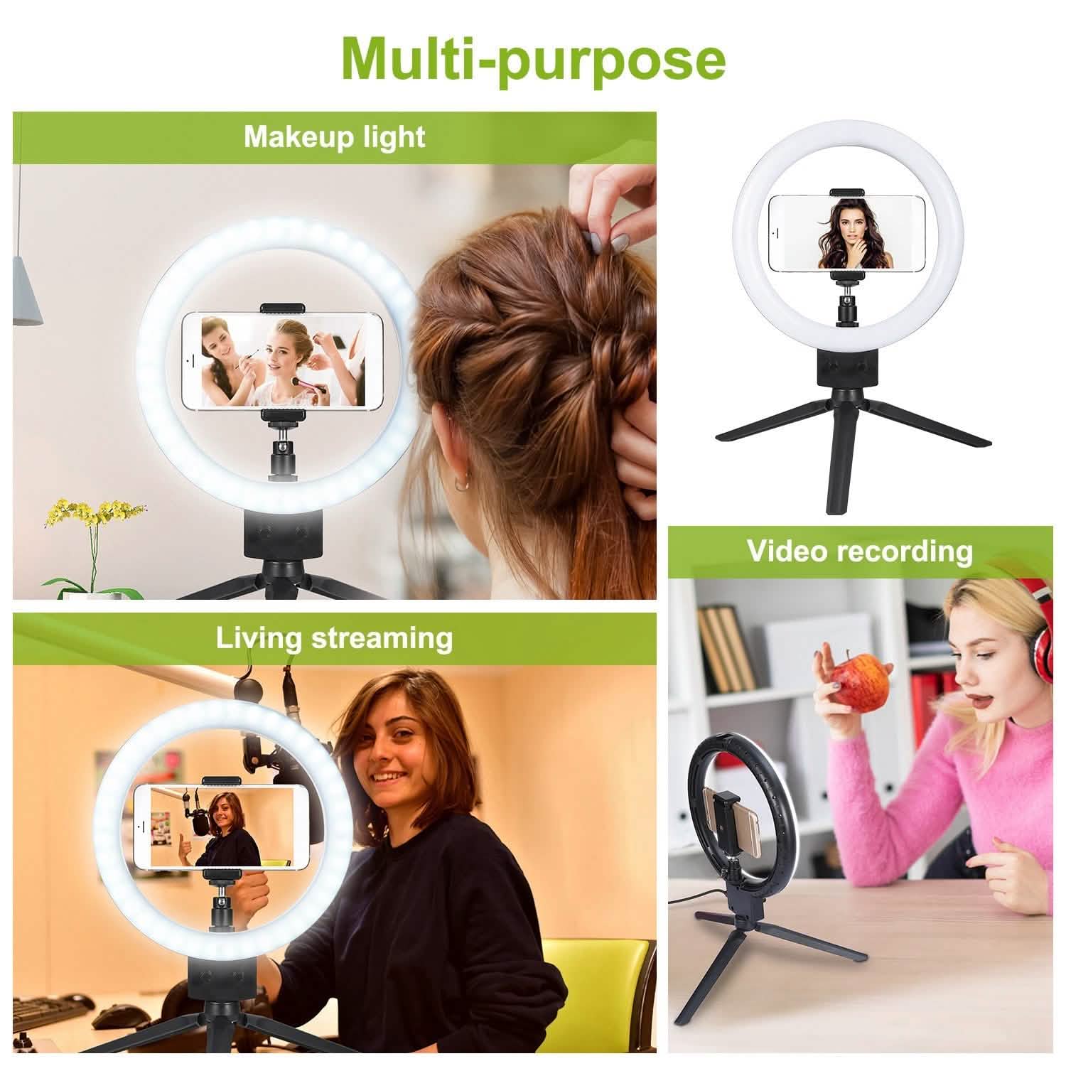 9" Dimmable LED Ring Light with Tripod Mobile Accessories - Tophatter Daily Deals