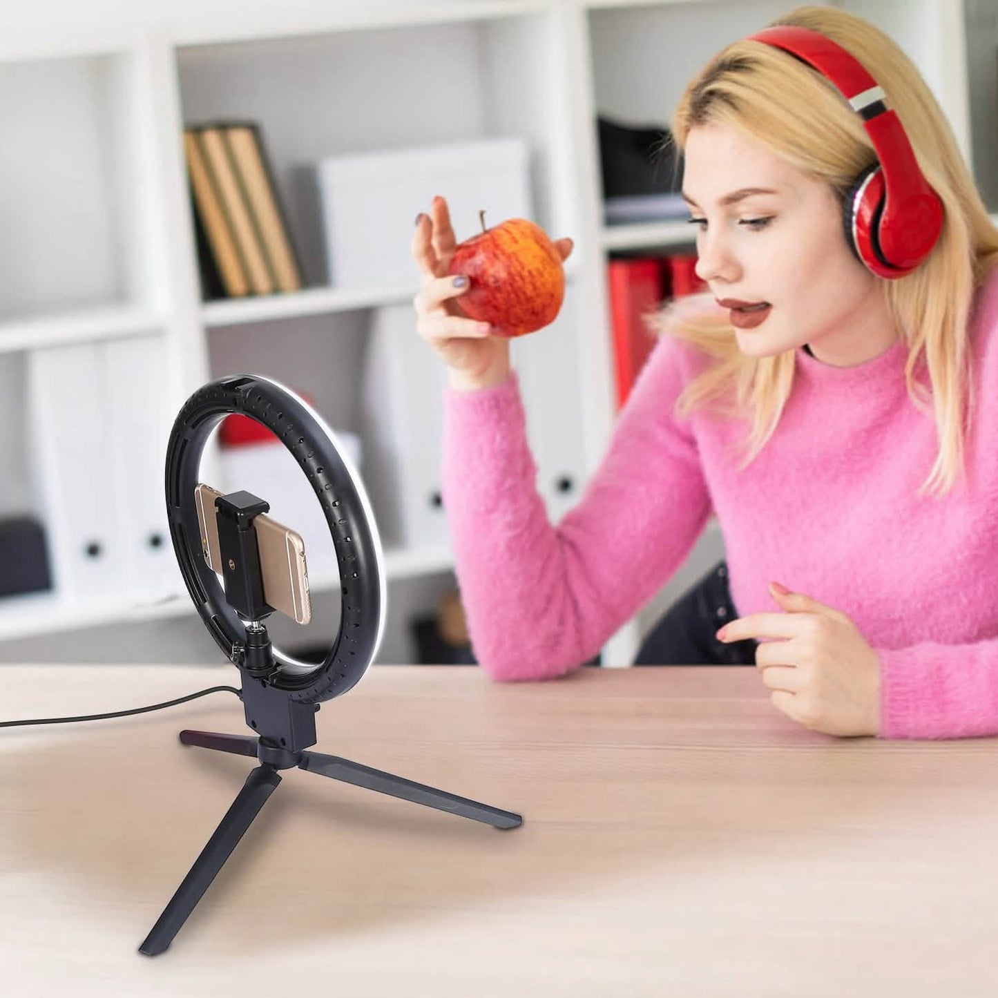 9" Dimmable LED Ring Light with Tripod Mobile Accessories - Tophatter Daily Deals