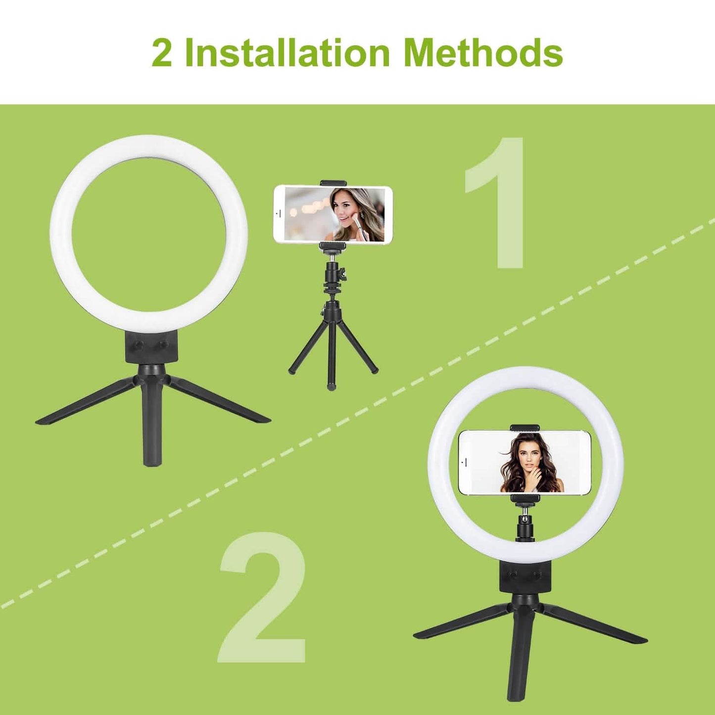 9" Dimmable LED Ring Light with Tripod Mobile Accessories - Tophatter Daily Deals