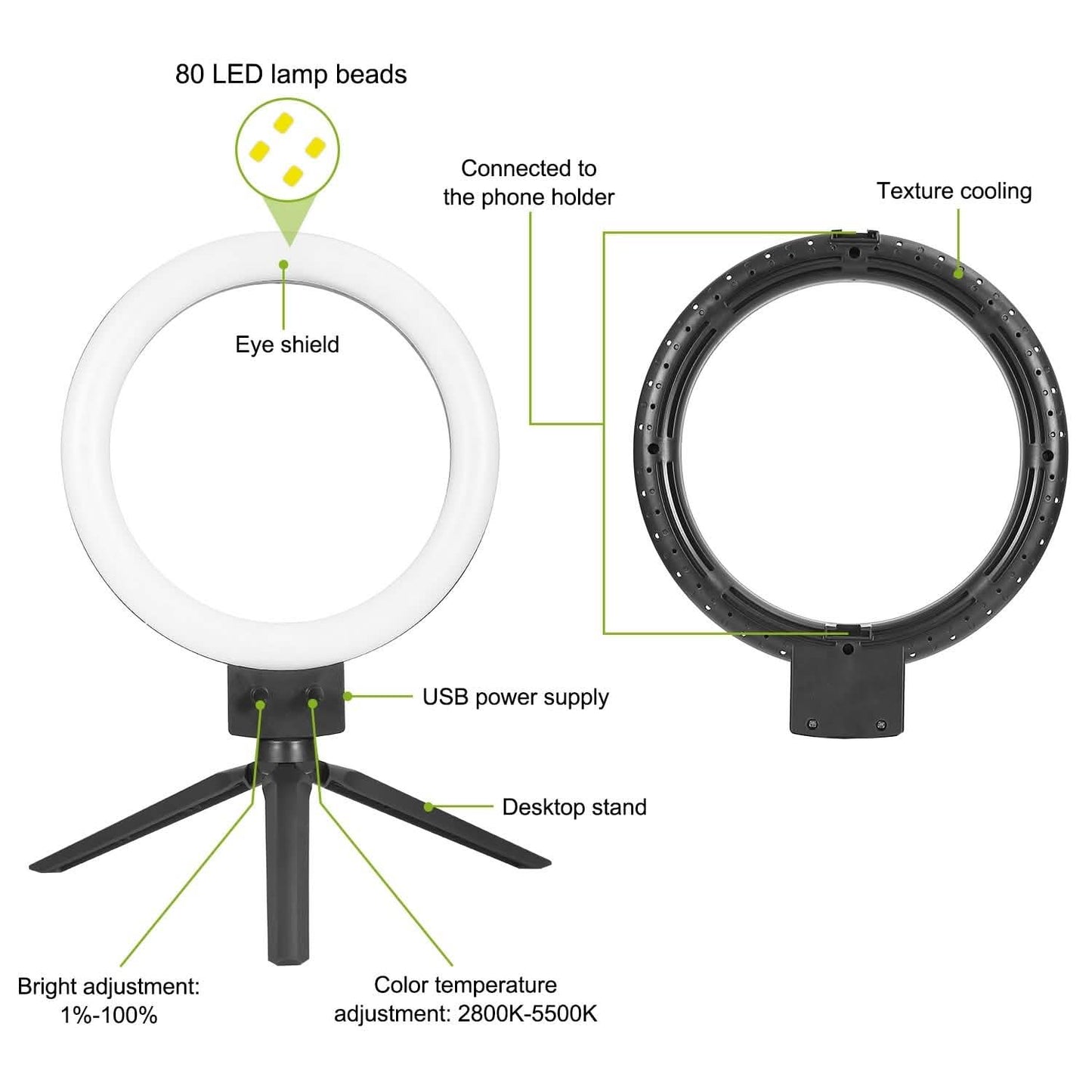 9" Dimmable LED Ring Light with Tripod Mobile Accessories - Tophatter Daily Deals