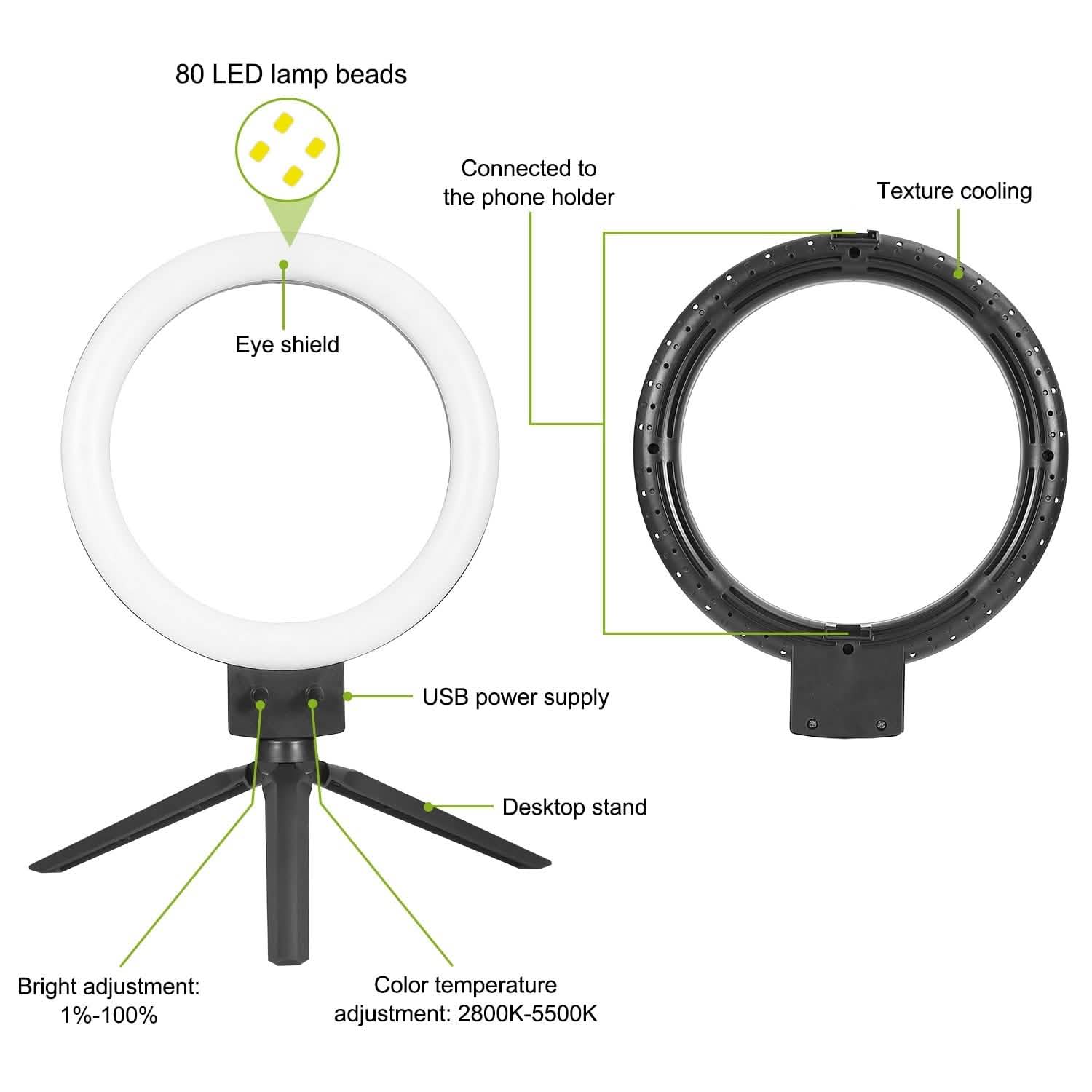 9" Dimmable LED Ring Light with Tripod Mobile Accessories - Tophatter Daily Deals