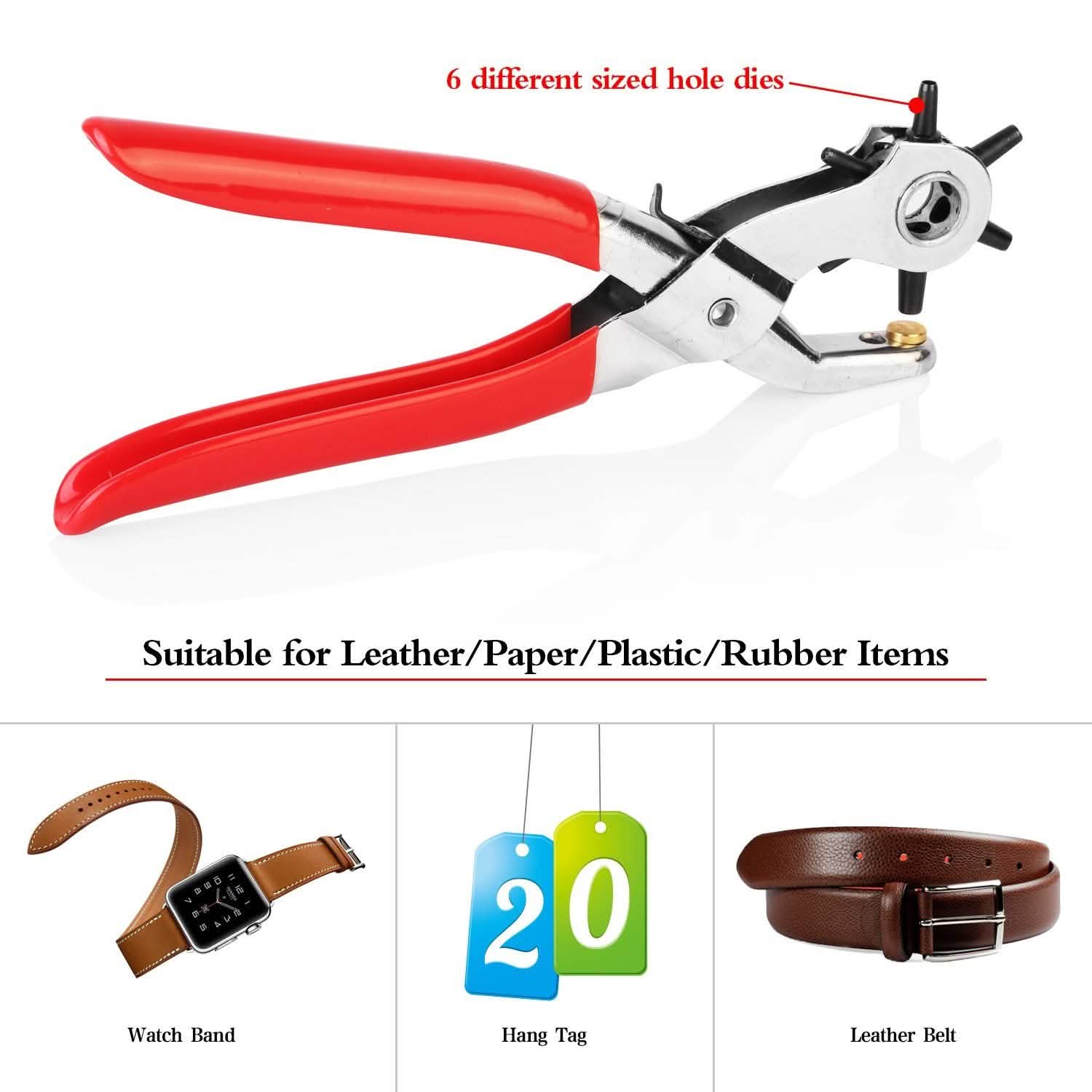 9" Heavy Duty Belt Hole Punch Hand Pliers Everything Else - Tophatter Daily Deals