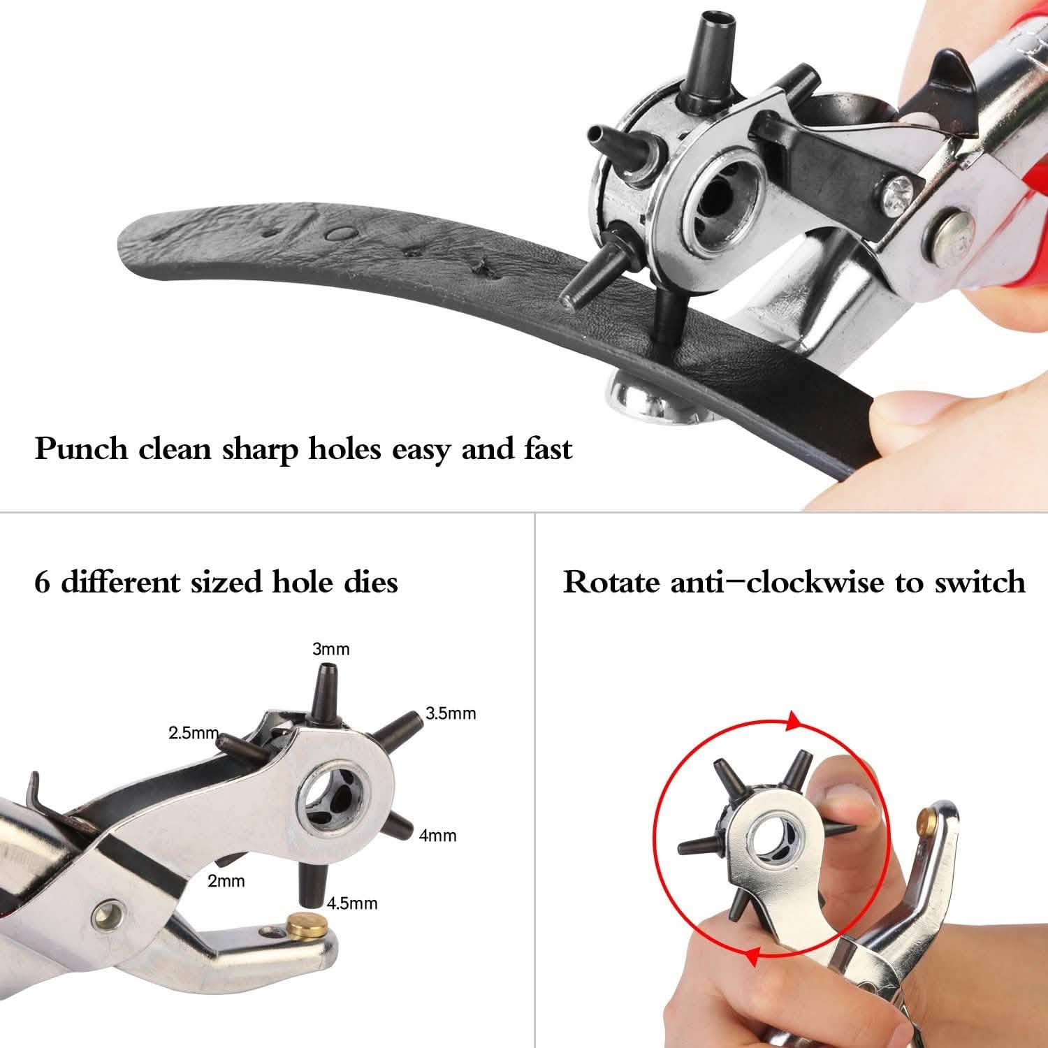 9" Heavy Duty Belt Hole Punch Hand Pliers Everything Else - Tophatter Daily Deals