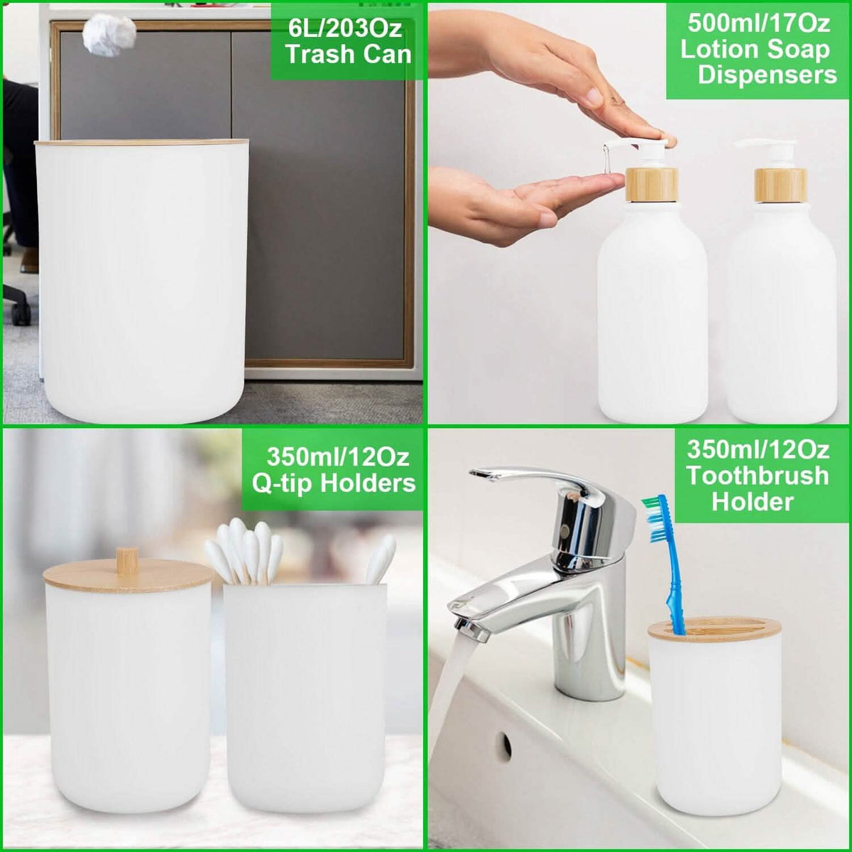 9-Piece: Bathroom Accessories Set Bath - Tophatter Daily Deals