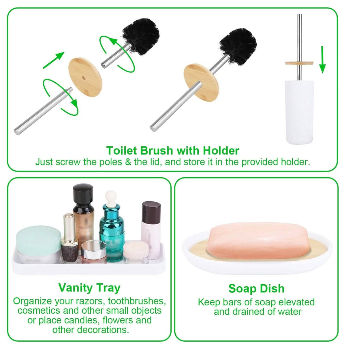 9-Piece: Bathroom Accessories Set Bath - Tophatter Daily Deals