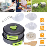 9-Piece: Camping Cookware Set Outdoor Recreation - Tophatter Daily Deals