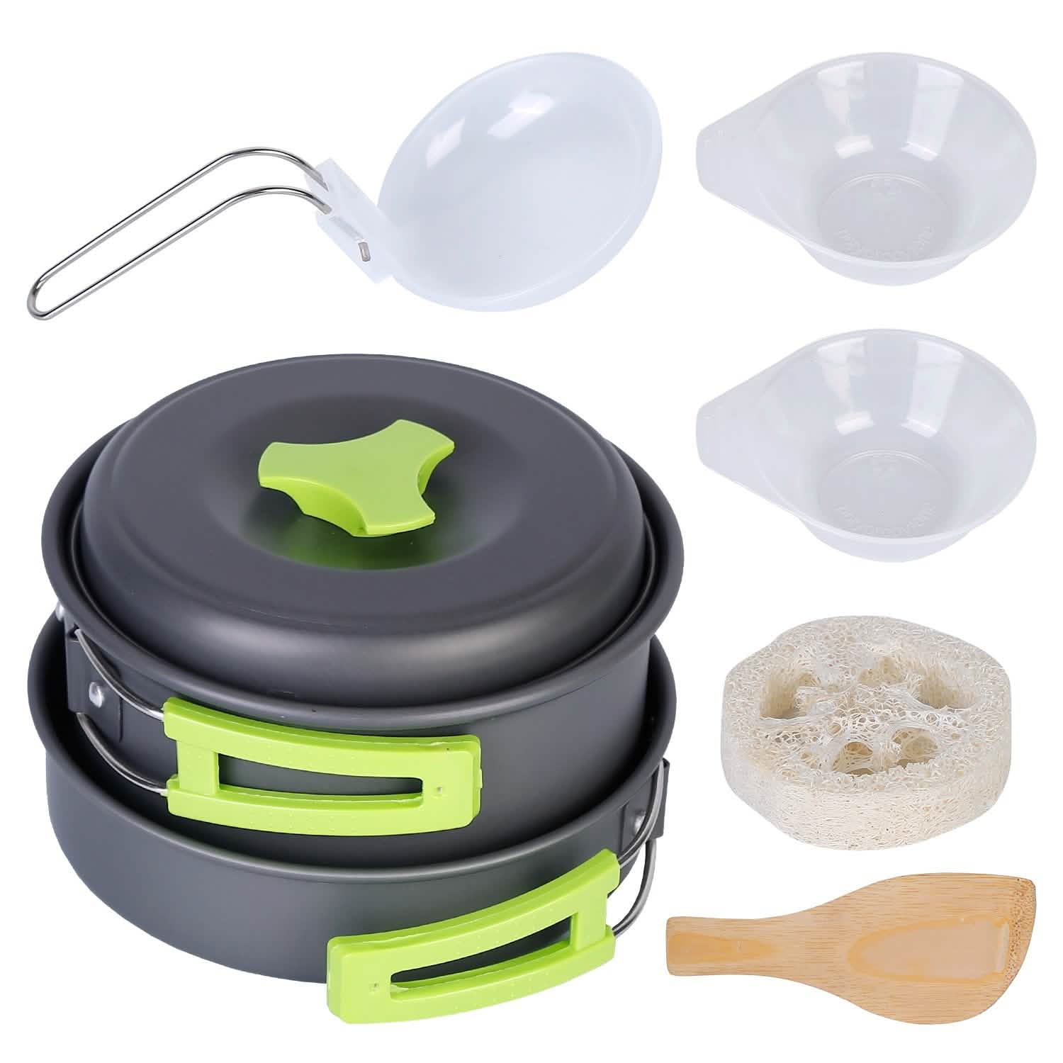 9-Piece: Camping Cookware Set Outdoor Recreation - Tophatter Daily Deals