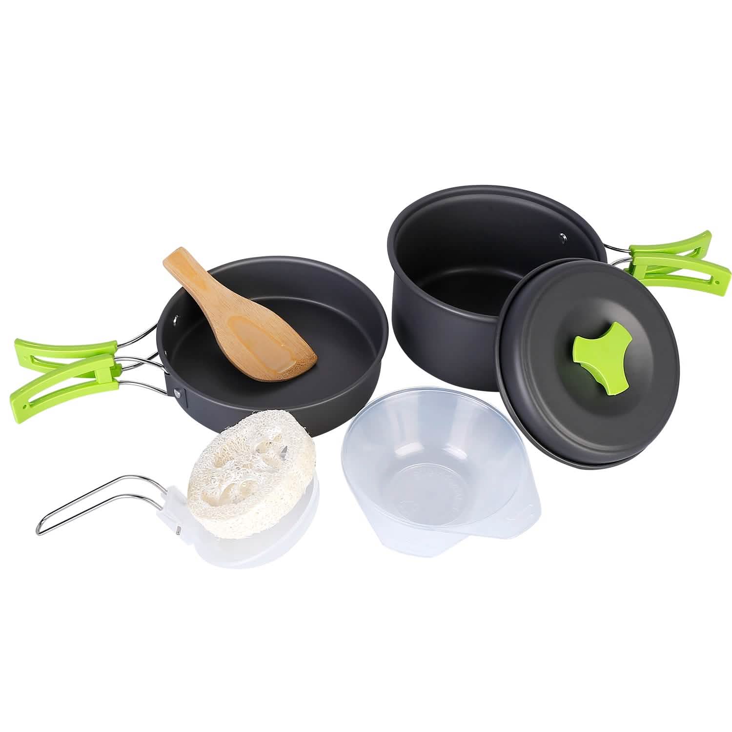 9-Piece: Camping Cookware Set Outdoor Recreation - Tophatter Daily Deals