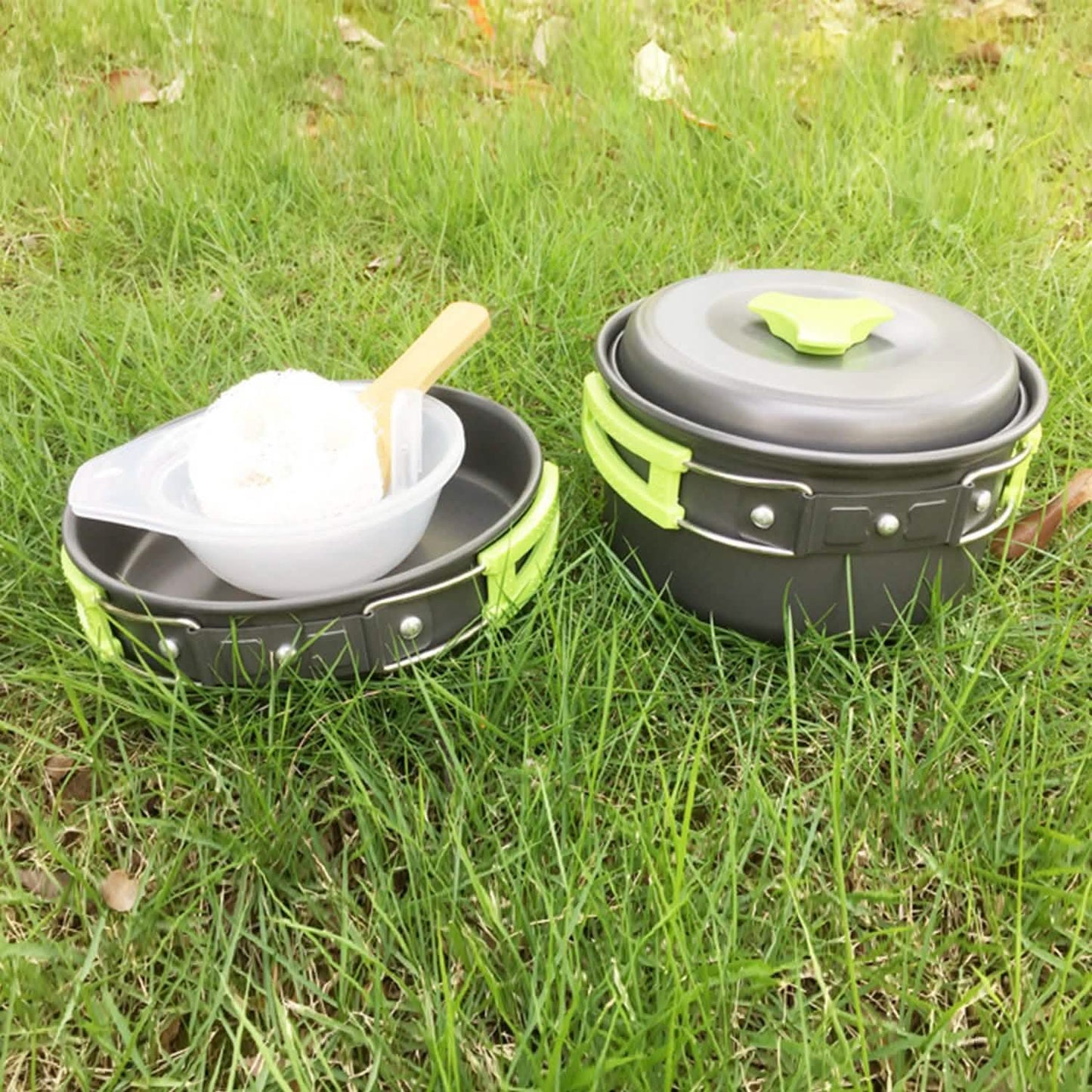 9-Piece: Camping Cookware Set Outdoor Recreation - Tophatter Daily Deals