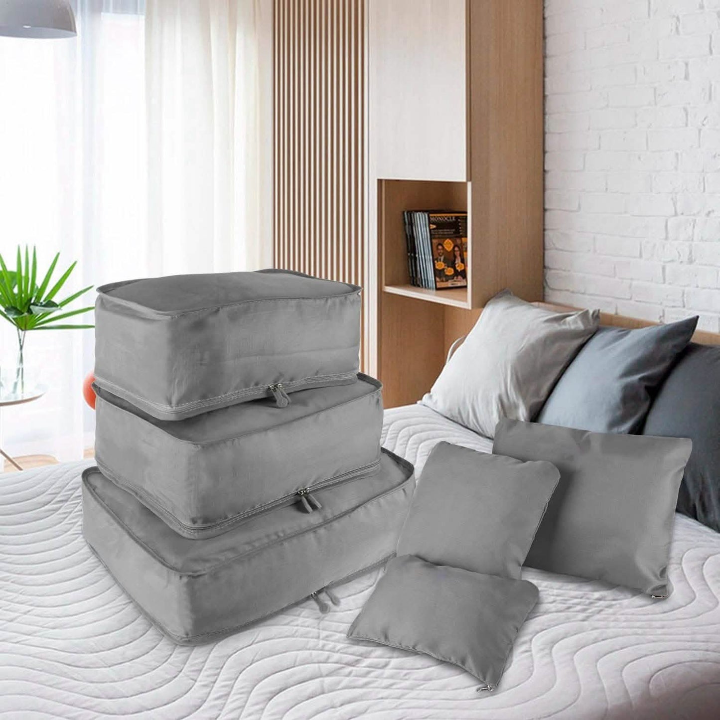 9-Piece: Clothes Storage Bags Water-Resistant Travel Luggage Organizer Storage & Organization - Tophatter Daily Deals