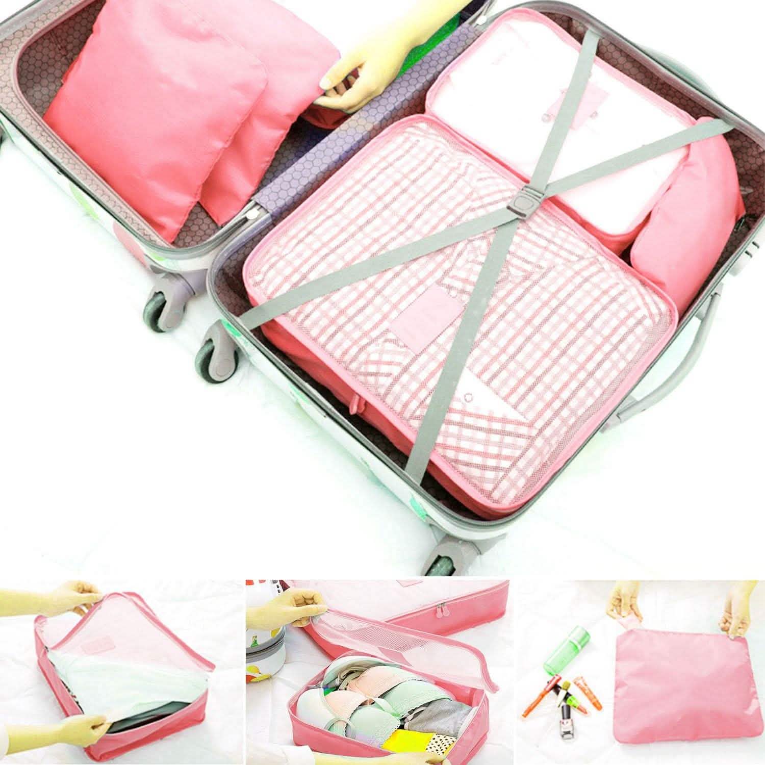 9-Piece: Clothes Storage Bags Water-Resistant Travel Luggage Organizer Storage & Organization - Tophatter Daily Deals