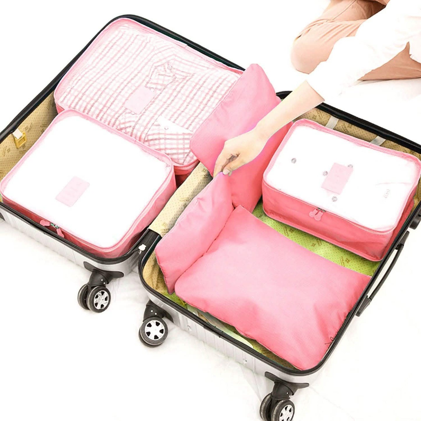 9-Piece: Clothes Storage Bags Water-Resistant Travel Luggage Organizer Storage & Organization - Tophatter Daily Deals