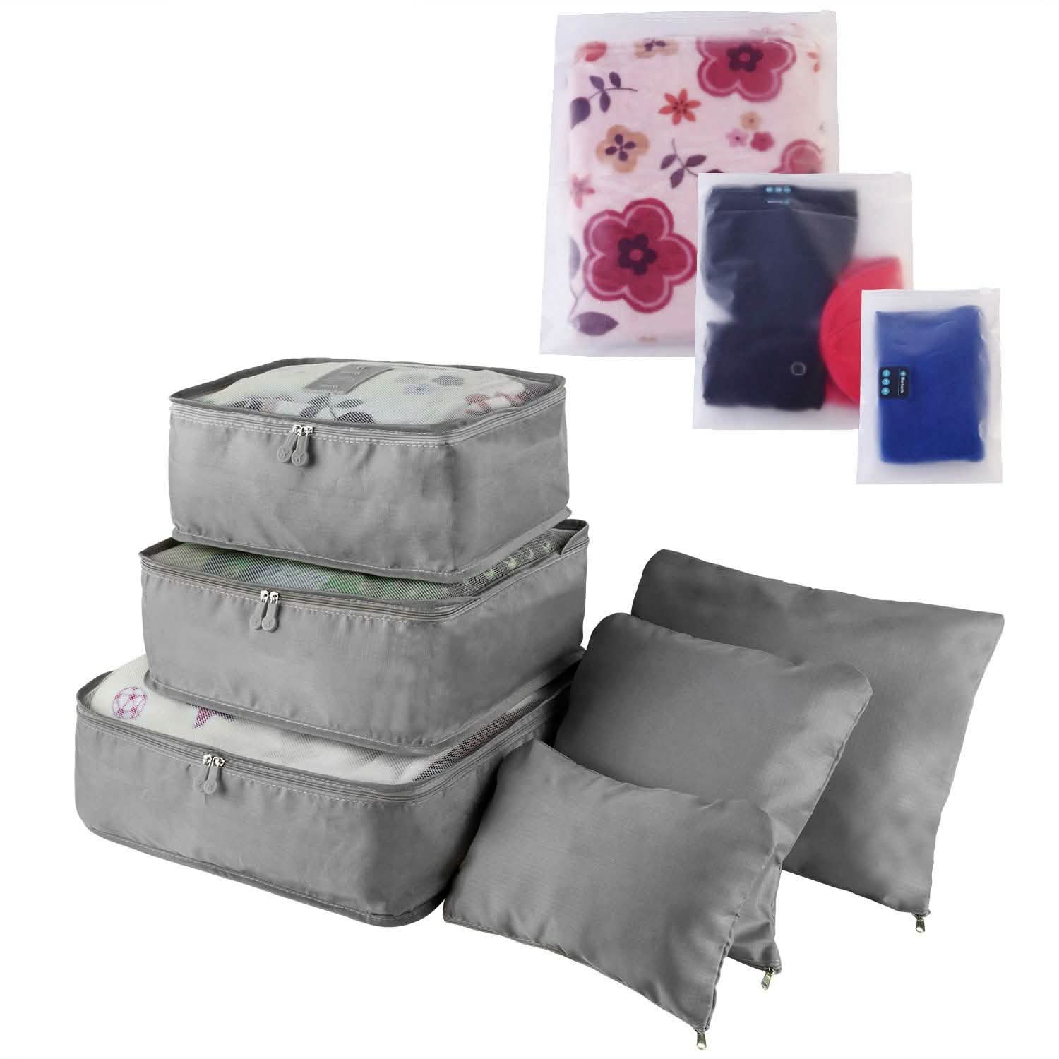 9-Piece: Clothes Storage Bags Water-Resistant Travel Luggage Organizer Storage & Organization - Tophatter Daily Deals