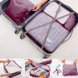 9-Piece: Clothes Storage Bags Water-Resistant Travel Luggage Organizer Storage & Organization - Tophatter Daily Deals