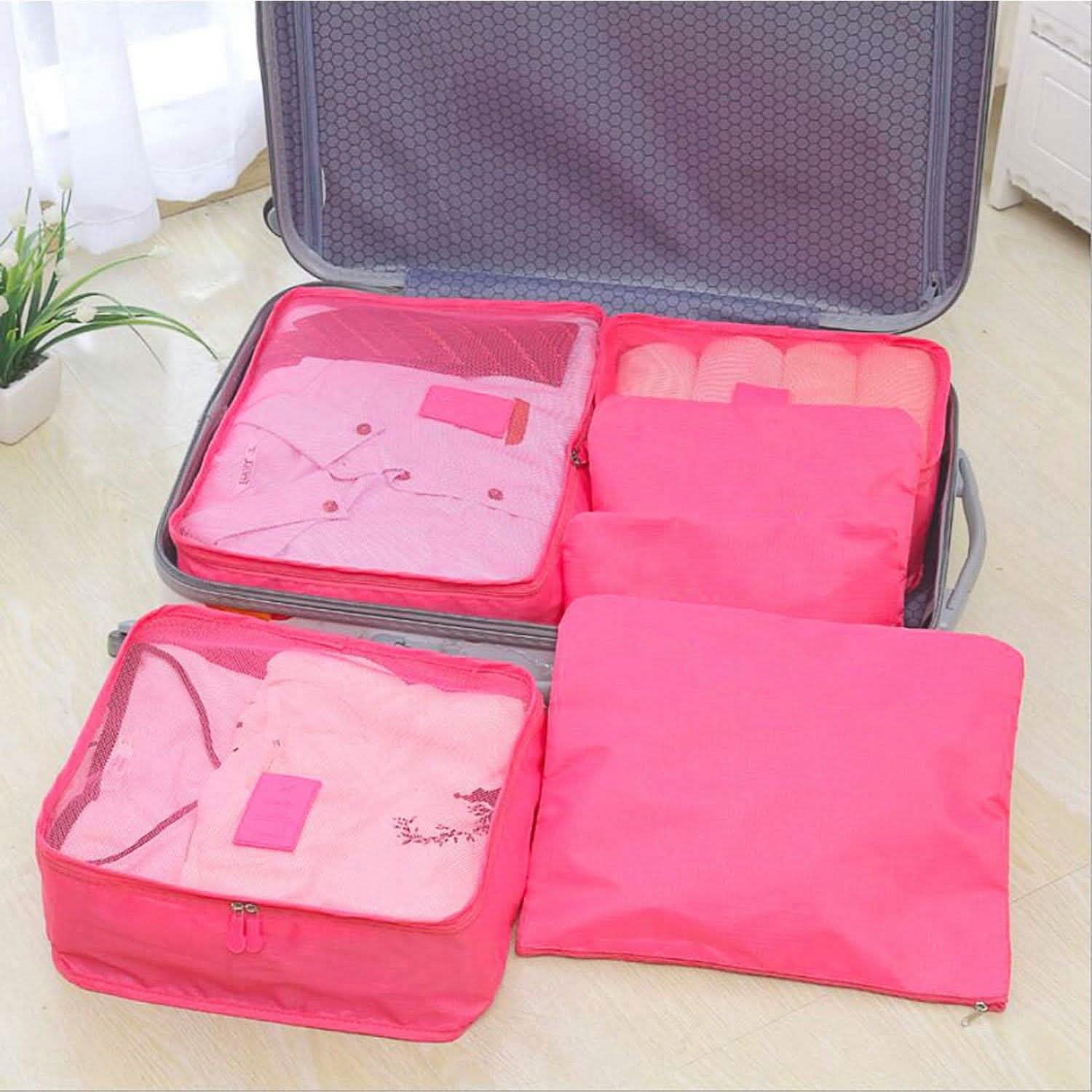 9-Piece: Clothes Storage Bags Water-Resistant Travel Luggage Organizer Storage & Organization - Tophatter Daily Deals
