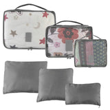 9-Piece: Clothes Storage Bags Water-Resistant Travel Luggage Organizer Gray Storage & Organization - Tophatter Daily Deals