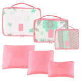 9-Piece: Clothes Storage Bags Water-Resistant Travel Luggage Organizer Pink Storage & Organization - Tophatter Daily Deals