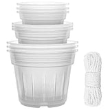 9-Piece: Orchid Pots Clear Reusable Plastic Flower Plant Nursery Planter Garden & Patio - Tophatter Daily Deals