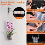 9-Piece: Orchid Pots Clear Reusable Plastic Flower Plant Nursery Planter Garden & Patio - Tophatter Daily Deals