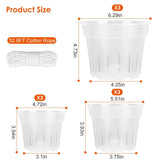9-Piece: Orchid Pots Clear Reusable Plastic Flower Plant Nursery Planter Garden & Patio - Tophatter Daily Deals