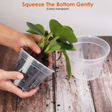 9-Piece: Orchid Pots Clear Reusable Plastic Flower Plant Nursery Planter Garden & Patio - Tophatter Daily Deals