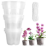 9-Piece: Orchid Pots Clear Reusable Plastic Flower Plant Nursery Planter Garden & Patio - Tophatter Daily Deals