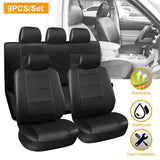 9-Piece Set: PU Leather Car Seat Cover Automotive - Tophatter Daily Deals