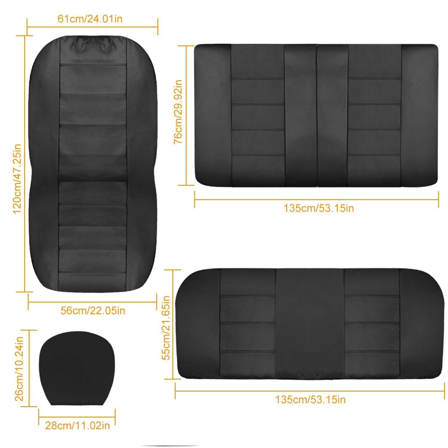 9-Piece Set: PU Leather Car Seat Cover Automotive - Tophatter Daily Deals