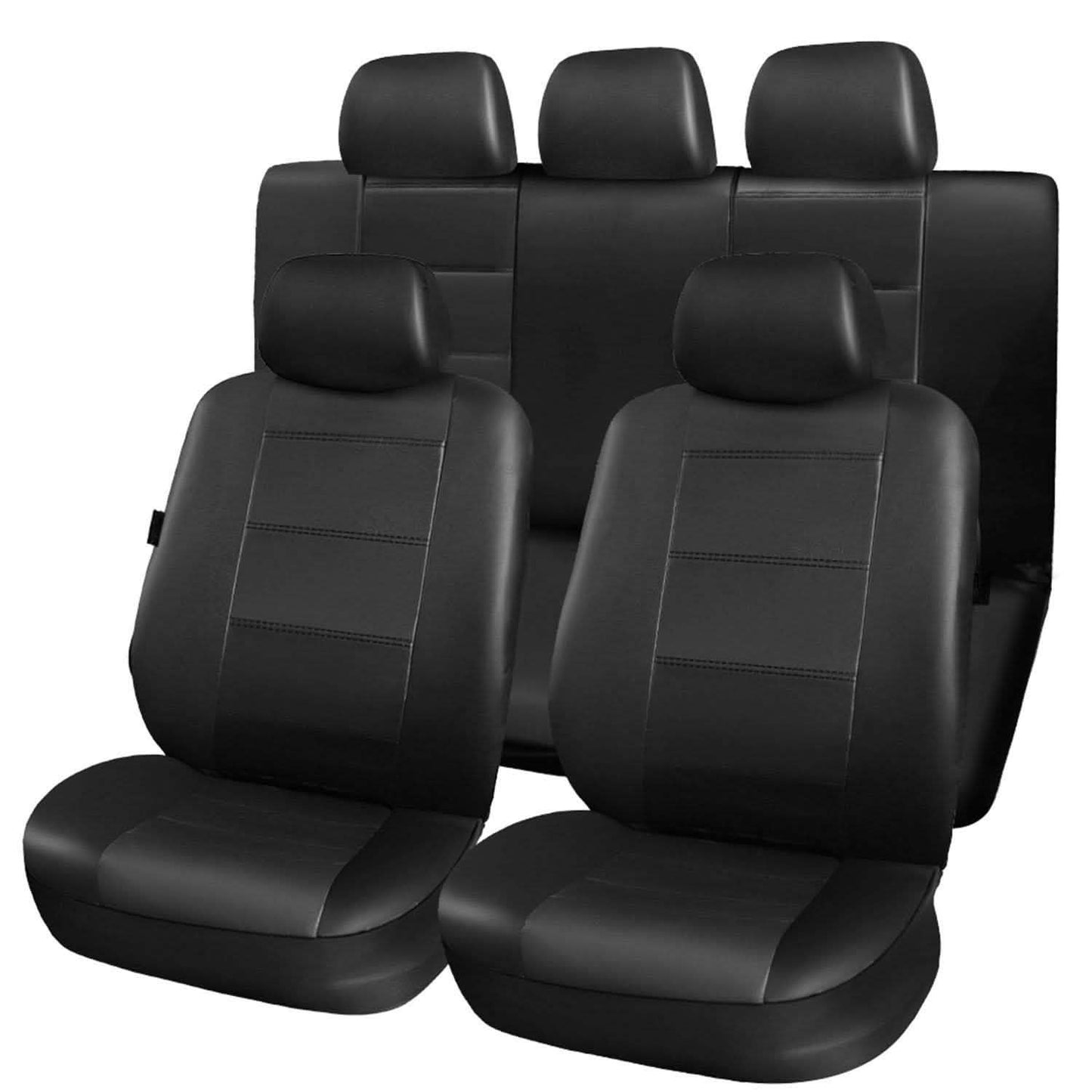 9-Piece Set: PU Leather Car Seat Cover Automotive - Tophatter Daily Deals
