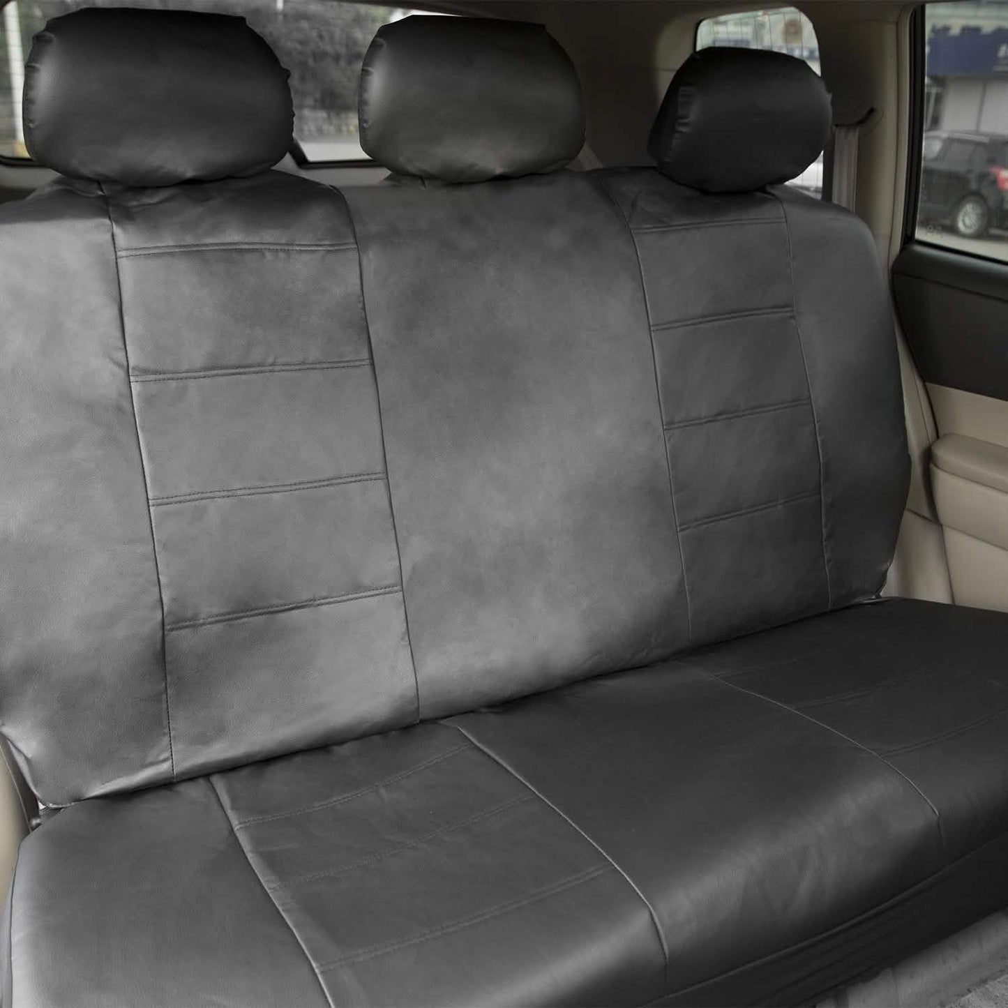 9-Piece Set: PU Leather Car Seat Cover Automotive - Tophatter Daily Deals