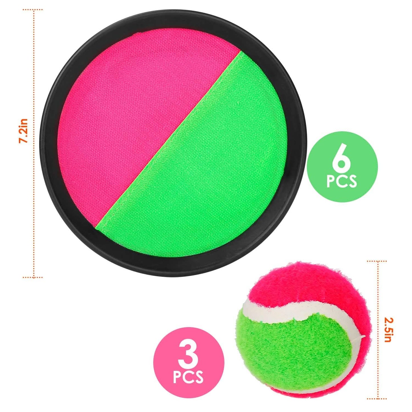 9-Piece Set: Toss and Catch Ball Throw Toys & Games - Tophatter Daily Deals