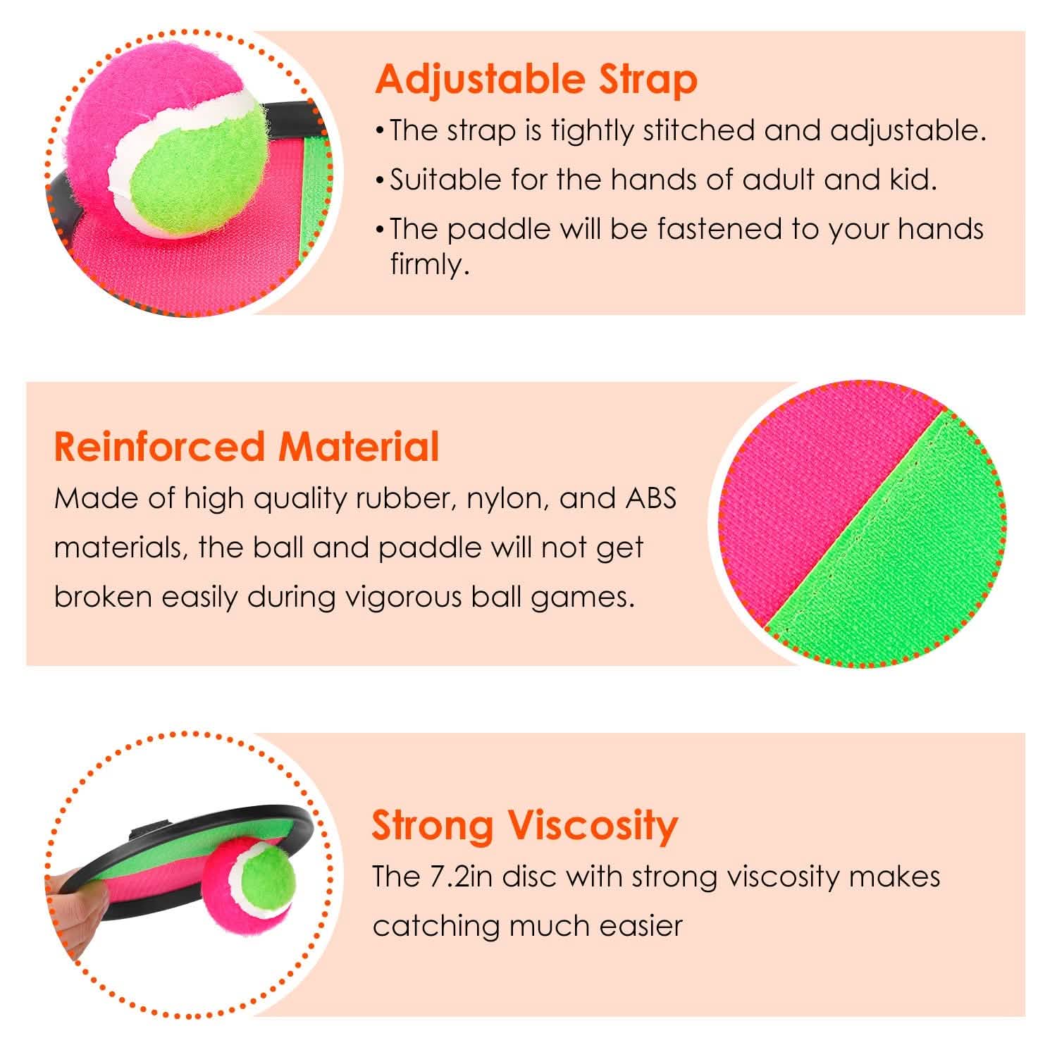 9-Piece Set: Toss and Catch Ball Throw Toys & Games - Tophatter Daily Deals