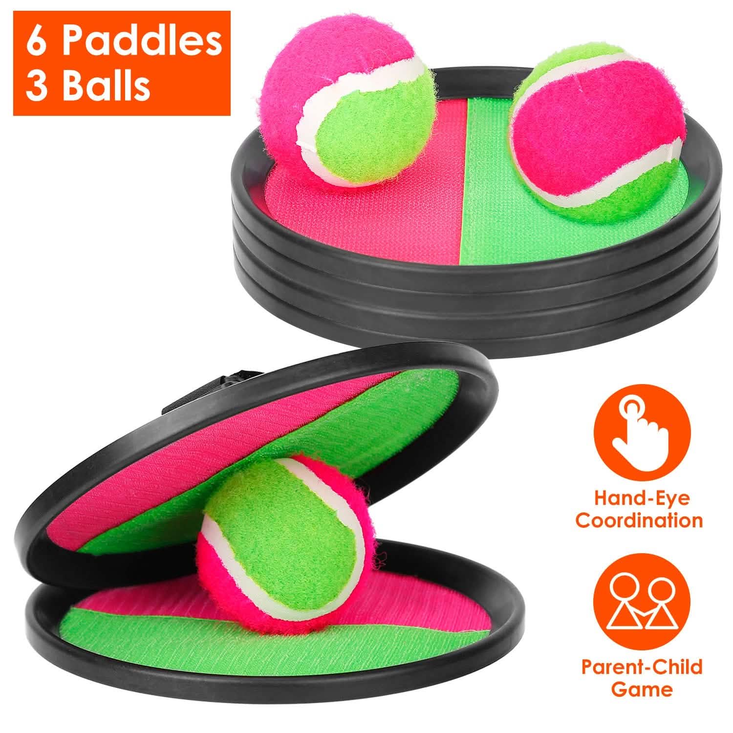 9-Piece Set: Toss and Catch Ball Throw Toys & Games - Tophatter Daily Deals