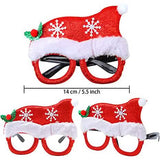9-Pieces: Christmas Glitter Party Glasses Frame Seasonal Decor - Tophatter Daily Deals