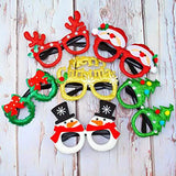 9-Pieces: Christmas Glitter Party Glasses Frame Seasonal Decor - Tophatter Daily Deals