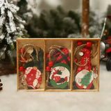 9-Pieces: Festive Christmas Wooden Hanging Box A Seasonal Decor - Tophatter Daily Deals