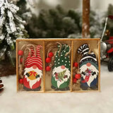 9-Pieces: Festive Christmas Wooden Hanging Box B Seasonal Decor - Tophatter Daily Deals