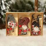 9-Pieces: Festive Christmas Wooden Hanging Box D Seasonal Decor - Tophatter Daily Deals