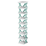 9-Tier Narrow Entryway Shoe Rack Plastic Vertical Shoe Organizer Blue Storage & Organization - Tophatter Daily Deals