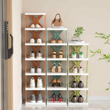 9-Tier Narrow Entryway Shoe Rack Plastic Vertical Shoe Organizer Storage & Organization - Tophatter Daily Deals