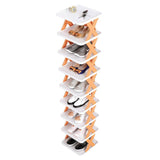 9-Tier Narrow Entryway Shoe Rack Plastic Vertical Shoe Organizer Storage & Organization - Tophatter Daily Deals
