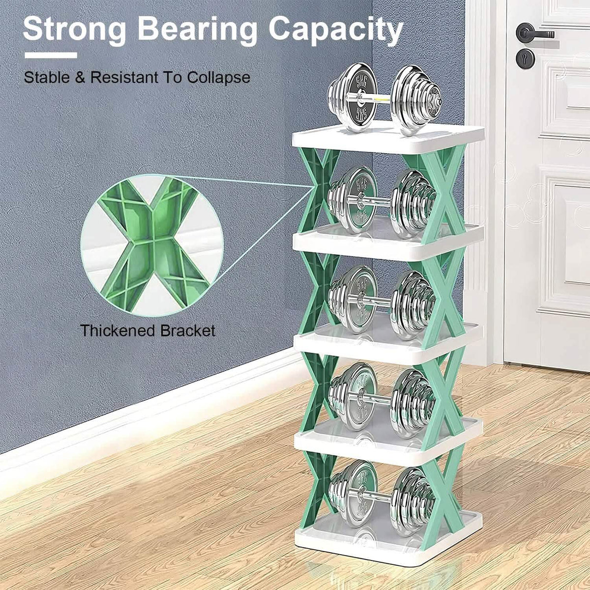 9-Tier Narrow Entryway Shoe Rack Plastic Vertical Shoe Organizer Storage & Organization - Tophatter Daily Deals